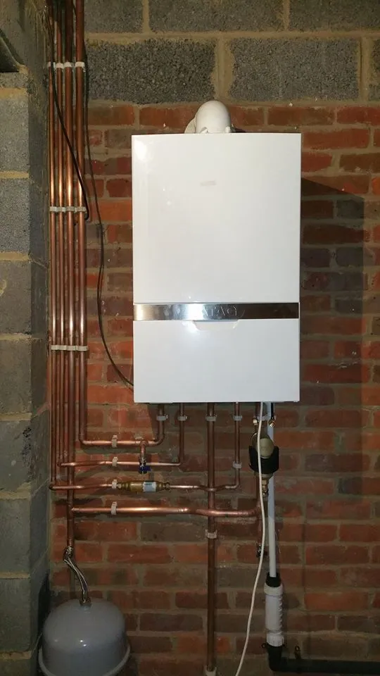Our Gas Safe engineer at work